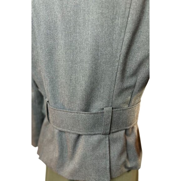 APT 9 Stretch Notched Lapel Belted Blazer in Gray Size 8 - Picture 7 of 8